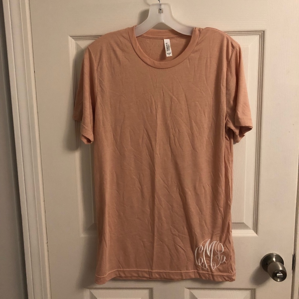 Peach monogram t-shirt